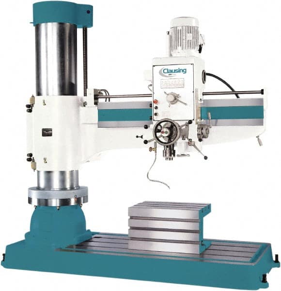 Clausing - 78.7" Swing, Geared Head Radial Arm Drill Press - 12 Speed, 7-1/2 hp, Three Phase - Benchmark Tooling