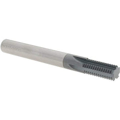 Scientific Cutting Tools - 3/8" Shank Diam, AlTiN+ Coating, Solid Carbide Straight Flute Thread Mill - 5 Flutes, 3-1/2" OAL - Benchmark Tooling