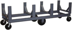 Jamco - 10,000 Lb Capacity Steel Bar Cradle Truck - Steel Deck, 30" OAW, 96" Platform Length, Phenolic Casters - Benchmark Tooling