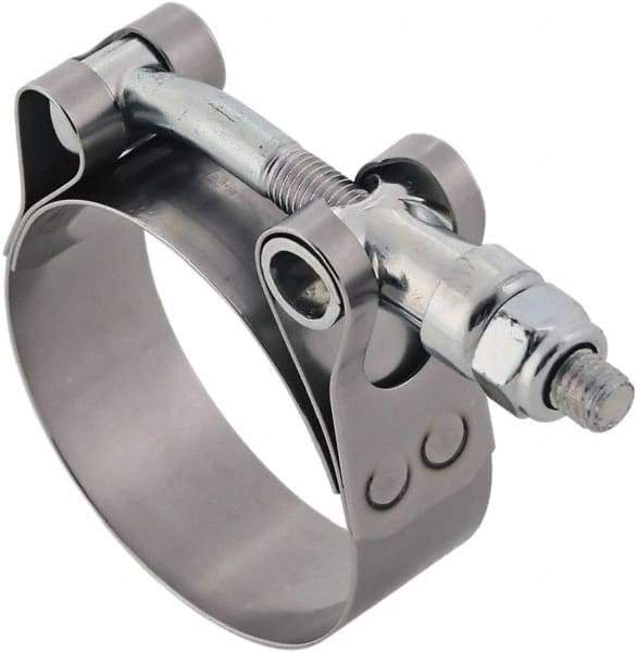 IDEAL TRIDON - 3.13 to 3.44" Hose, 3/4" Wide, T-Bolt Hose Clamp - 3.13 to 3.44" Diam, Stainless Steel - Benchmark Tooling