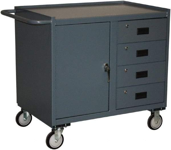 Jamco - Mobile Storage Cabinet - Steel, 36" Wide x 24" Deep x 40" High, Gray - Benchmark Tooling