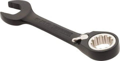 Proto - 9/16" 12 Point Offset Combination Wrench - 15° Offset Angle, 4-1/2" OAL, Steel, Black Chrome Finish - Benchmark Tooling