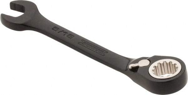 Proto - 5/16" 12 Point Offset Combination Wrench - 15° Offset Angle, 3-1/2" OAL, Steel, Black Chrome Finish - Benchmark Tooling