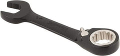 Proto - 14mm 12 Point Offset Combination Wrench - 15° Offset Angle, 4-1/4" OAL, Steel, Black Chrome Finish - Benchmark Tooling