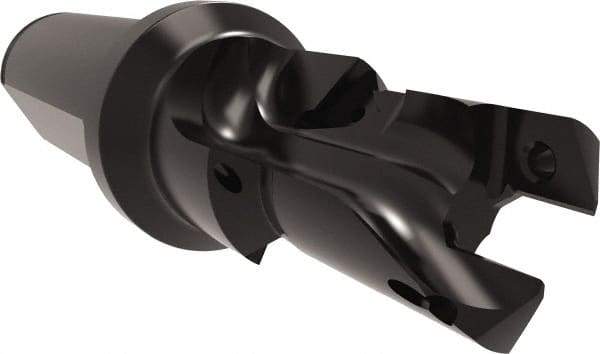 Allied Machine and Engineering - 18 to 20mm Diam, Straight Shank, 25.4mm Body Shank Diam, Combo Chamfer and Countersink Drill - TCMT 110204 Insert, 113.9mm OAL - Benchmark Tooling