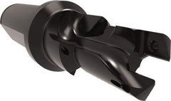 Allied Machine and Engineering - 18 to 20mm Diam, Straight Shank, 25.4mm Body Shank Diam, Combo Chamfer and Countersink Drill - TCMT 110204 Insert, 113.9mm OAL - Benchmark Tooling