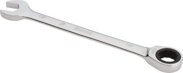 Proto - 15mm 12 Point Combination Wrench - 0° Offset Angle, 7-7/8" OAL, Steel, Chrome Finish - Benchmark Tooling