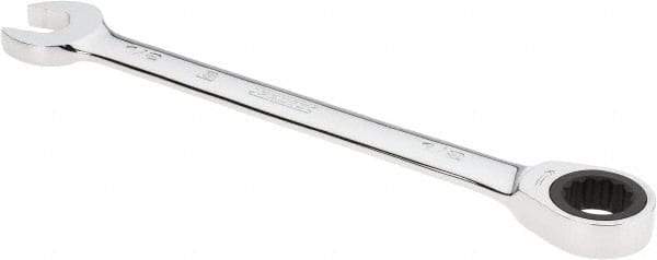 Proto - 1/2" 12 Point Combination Wrench - 0° Offset Angle, 7" OAL, Steel, Chrome Finish - Benchmark Tooling