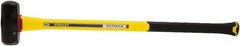 Stanley - 8 Lb Head, 35-1/8" Long Sledge Hammer - Steel Head, 40" Fiberglass Handle - Benchmark Tooling