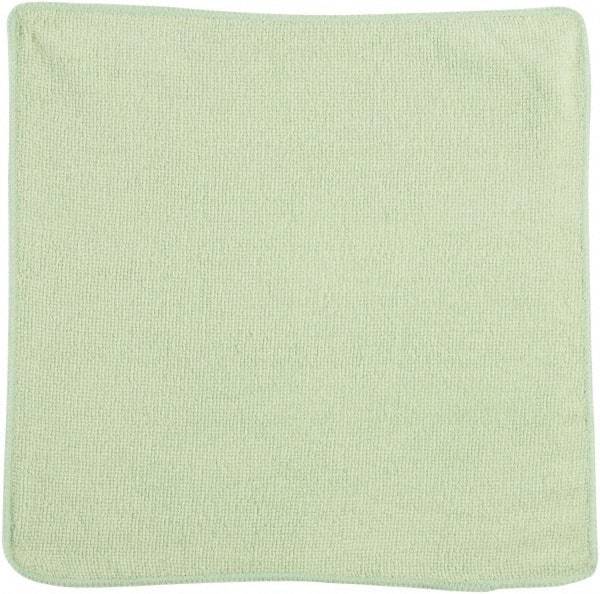 Rubbermaid - Dry Microfiber Wipes - 12" x 12" Sheet Size, Green - Benchmark Tooling