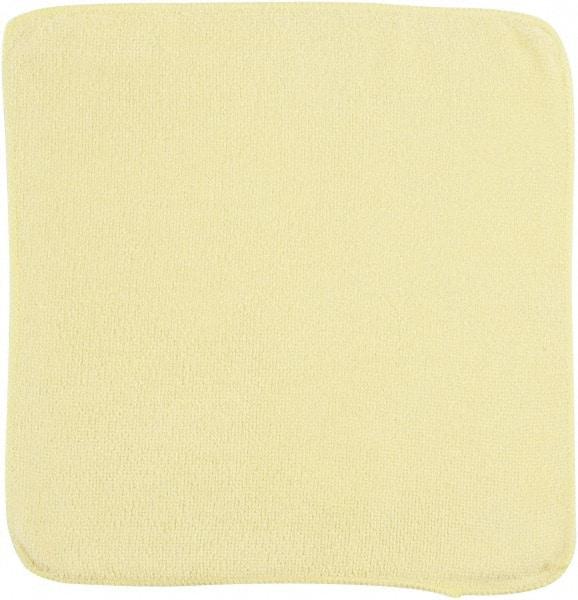 Rubbermaid - Dry Microfiber Wipes - 12" x 12" Sheet Size, Yellow - Benchmark Tooling