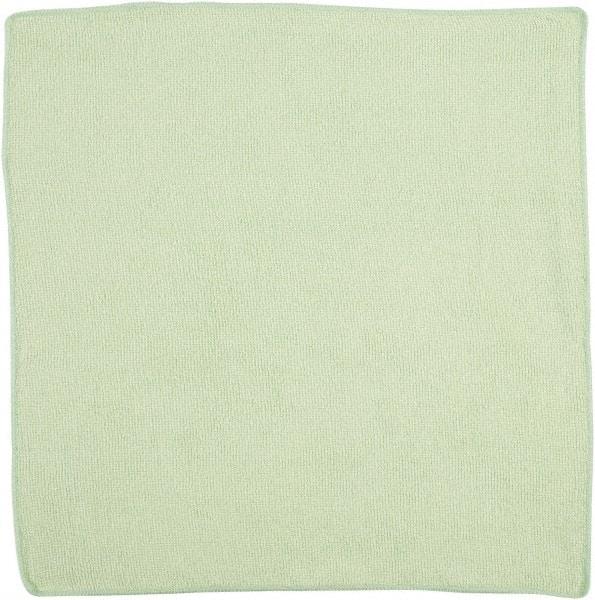 Rubbermaid - Dry Microfiber Wipes - 16" x 16" Sheet Size, Green - Benchmark Tooling