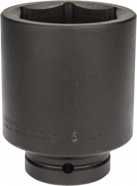 Proto - 1" Drive 2-15/16" Deep Impact Socket - 6 Points, 5" OAL - Benchmark Tooling