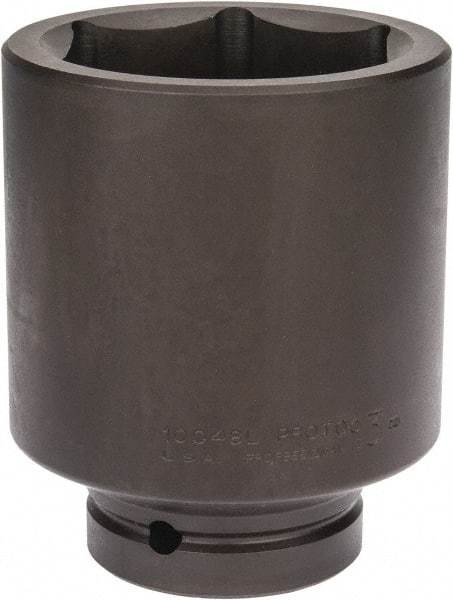 Proto - 1" Drive 3" Deep Impact Socket - 6 Points, 5" OAL - Benchmark Tooling