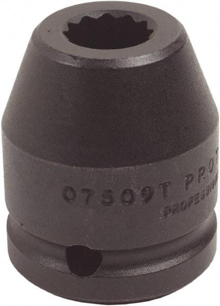 Proto - 3/4" Drive 40mm Standard Impact Socket - 12 Points, 2-1/2" OAL - Benchmark Tooling