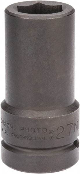 Proto - 1" Drive 27mm Deep Impact Socket - 6 Points, 4" OAL - Benchmark Tooling