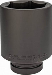 Proto - 1" Drive 3-1/8" Deep Impact Socket - 6 Points, 5-1/2" OAL - Benchmark Tooling