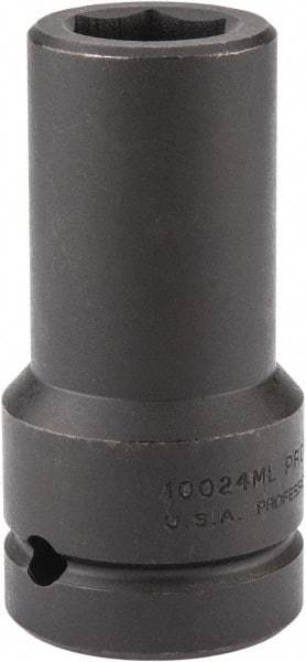 Proto - 1" Drive 24mm Deep Impact Socket - 6 Points, 4" OAL - Benchmark Tooling