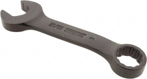 Proto - 5/8" 12 Point Offset Combination Wrench - 15° Offset Angle, 4-13/16" OAL, Steel, Black Finish - Benchmark Tooling