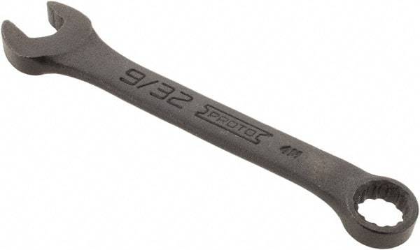 Proto - 9/32" 12 Point Offset Combination Wrench - 15° Offset Angle, 3-25/64" OAL, Steel, Black Finish - Benchmark Tooling