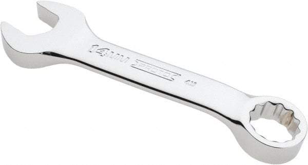 Proto - 14mm 12 Point Offset Combination Wrench - 15° Offset Angle, 4-1/2" OAL, Steel, Chrome Finish - Benchmark Tooling