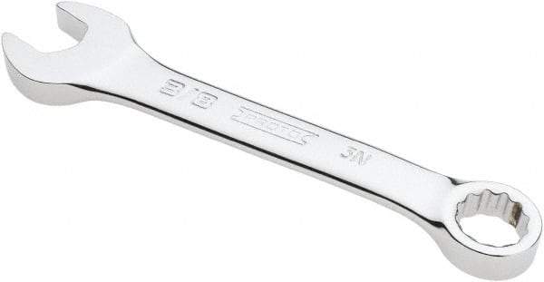 Proto - 3/8" 12 Point Offset Combination Wrench - 15° Offset Angle, 3-3/4" OAL, Steel, Chrome Finish - Benchmark Tooling