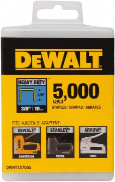 DeWALT - 3/8" Wide Steel Heavy Duty Staples - 13/32" Leg Length - Benchmark Tooling