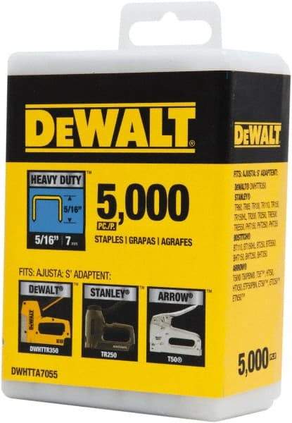 DeWALT - 5/16" Wide Steel Heavy Duty Staples - 5/16" Leg Length - Benchmark Tooling