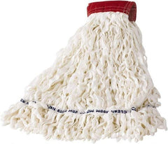 Rubbermaid - Red Head Band, Large Blended Fiber Loop End Mop Head - Use for Scrubbing/General Maintenance - Benchmark Tooling