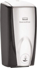 Rubbermaid - 1100 mL Foam Hand Soap Dispenser - Plastic, Hanging, Black & Chrome - Benchmark Tooling