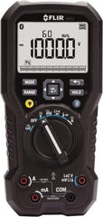 FLIR - DM93-NIST, CAT IV, 1,000 VAC/VDC, Digital Wireless Multimeter - 40 mOhm, Measures Voltage, Capacitance, Current, Frequency, Resistance, Temperature - Benchmark Tooling