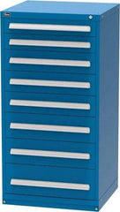 Vidmar - 8 Drawer, Modular Storage Cabinet - Steel, 30" Wide x 27-3/4" Deep x 59" High, Blue - Benchmark Tooling