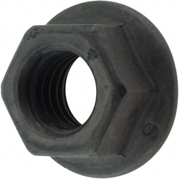 Value Collection - M10x1.50, 21mm Flange Diam, 15mm Across Flats, Flange Nut - Grade Grade 9 Steel, Black Finish - Benchmark Tooling