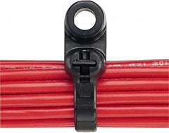 Value Collection - 6.6" Long Black Nylon Barbed Cable Tie - 40 Lb Tensile Strength, 1-1/2" Max Bundle Diam - Benchmark Tooling