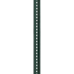 Nucor - 6' High, Powder Coated Traffic Sign Post - Steel, 3/8" Hole Diam, Green - Benchmark Tooling