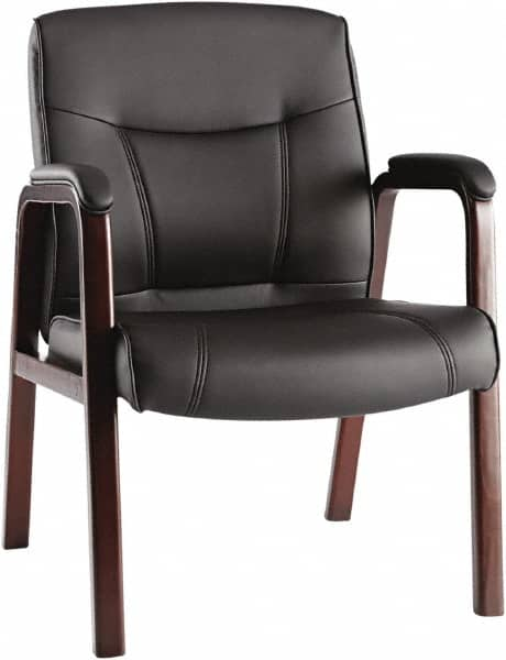 ALERA - Black Leather Guest Chair - 24-3/4" Wide x 35" High - Benchmark Tooling