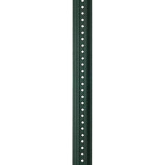 Nucor - 6' High, Powder Coated Traffic Sign Post - Steel, 3/8" Hole Diam, Green - Benchmark Tooling