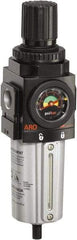 ARO/Ingersoll-Rand - 3/4" NPT Port Standard 1 Piece Filter/Regulator FRL Unit - Metal Bowl, 173 SCFM, 250 Max psi, 1039" High x 2.756" Long, Manual Drain - Benchmark Tooling
