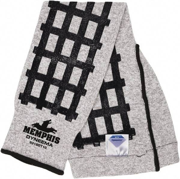 MCR Safety - Size Universal, White/Black Dyneema Cut Resistant Sleeve - 18" Long Sleeve, Cut Resistance Level 3, Elastic Cuff, Made with Thumb Hole - Benchmark Tooling