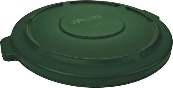 Rubbermaid - Round Lid for Use with 44 Gal Trash Cans - Green, Plastic, For 2641 & 2643 Brute Trash Cans - Benchmark Tooling