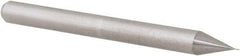 Accupro - 0.007" Diam, 0.021" LOC, 2 Flute Solid Carbide Ball End Mill - Uncoated, Single End, 1-1/2" OAL, 1/8" Shank Diam, Spiral Flute - Benchmark Tooling