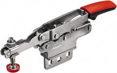 Bessey - 450 Lb Holding Capacity, Horizontal Handle, Manual Hold Down Toggle Clamp - U-Bar, Straight Base, Carbon Steel - Benchmark Tooling