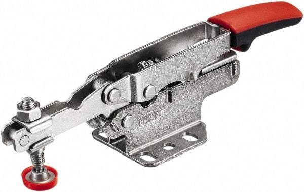 Bessey - 450 Lb Holding Capacity, Horizontal Handle, Manual Hold Down Toggle Clamp - U-Bar, Flanged Base, Carbon Steel - Benchmark Tooling