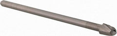 Accupro - 3/16" Diam, 9/32" LOC, 2 Flute Solid Carbide Ball End Mill - Uncoated, Single End, 2-1/2" OAL, 1/8" Shank Diam, Spiral Flute - Benchmark Tooling