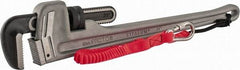 Proto - 24" Aluminum Tethered Straight Pipe Wrench - 4" Pipe Capacity - Benchmark Tooling