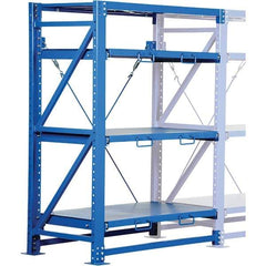 Vestil - 4 Shelf Steel Shelving - 6,000 Lb Capacity, 54" Wide x 80" High x 32" Deep, Stainless Steel - Benchmark Tooling