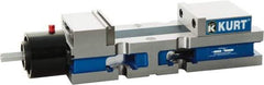 Kurt - 4" Jaw Width, 6" Jaw Opening Capacity, Horizontal Stationary Machine Vise - Reverse Hydraulic Operation, 7,800 Lb Capacity, 1 Station, 13.985" Long x 3.4900" High x 1-15/64" Deep, 1.235" Jaw Height, Ductile Iron - Benchmark Tooling