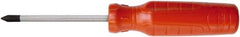 Proto - #0, 5-3/4" OAL, Tethered Phillips Screwdriver - 3" Blade Length, Round Shank, Ergonomic Handle - Benchmark Tooling