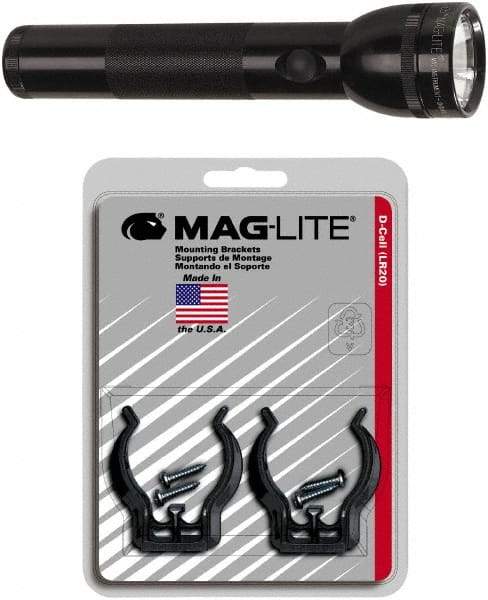 Mag-Lite - Krypton Bulb, Industrial/Tactical Flashlight - Black Aluminum Body, D Batteries - Benchmark Tooling