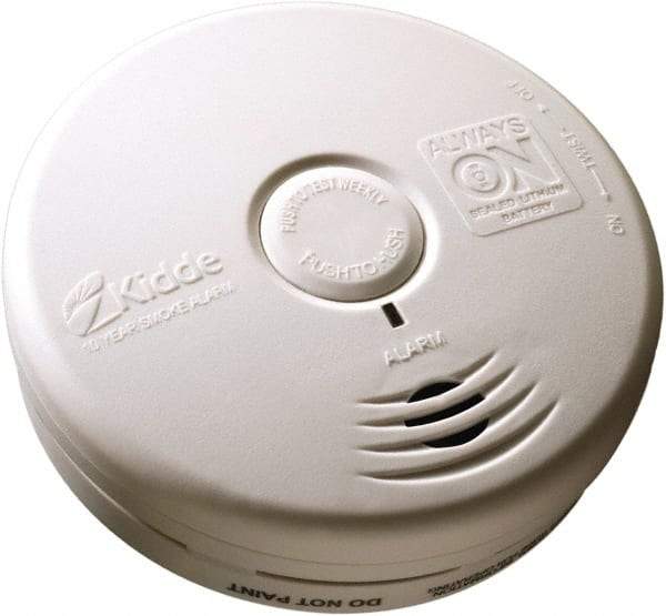 Kidde - 1.6 Inch Long x 5.22 Inch Wide x 5.22 Inch Diameter, Smoke Alarm - 85 dB Decibel Rating, Lithium Battery Included, Wall or Indicating Light, Tamper Resistant - Benchmark Tooling